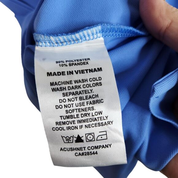 FOOTJOY Shirt Mens XL Blue Lightweight Polo Golfing Golf Rugby Top Short Sleeve - Picture 7 of 8